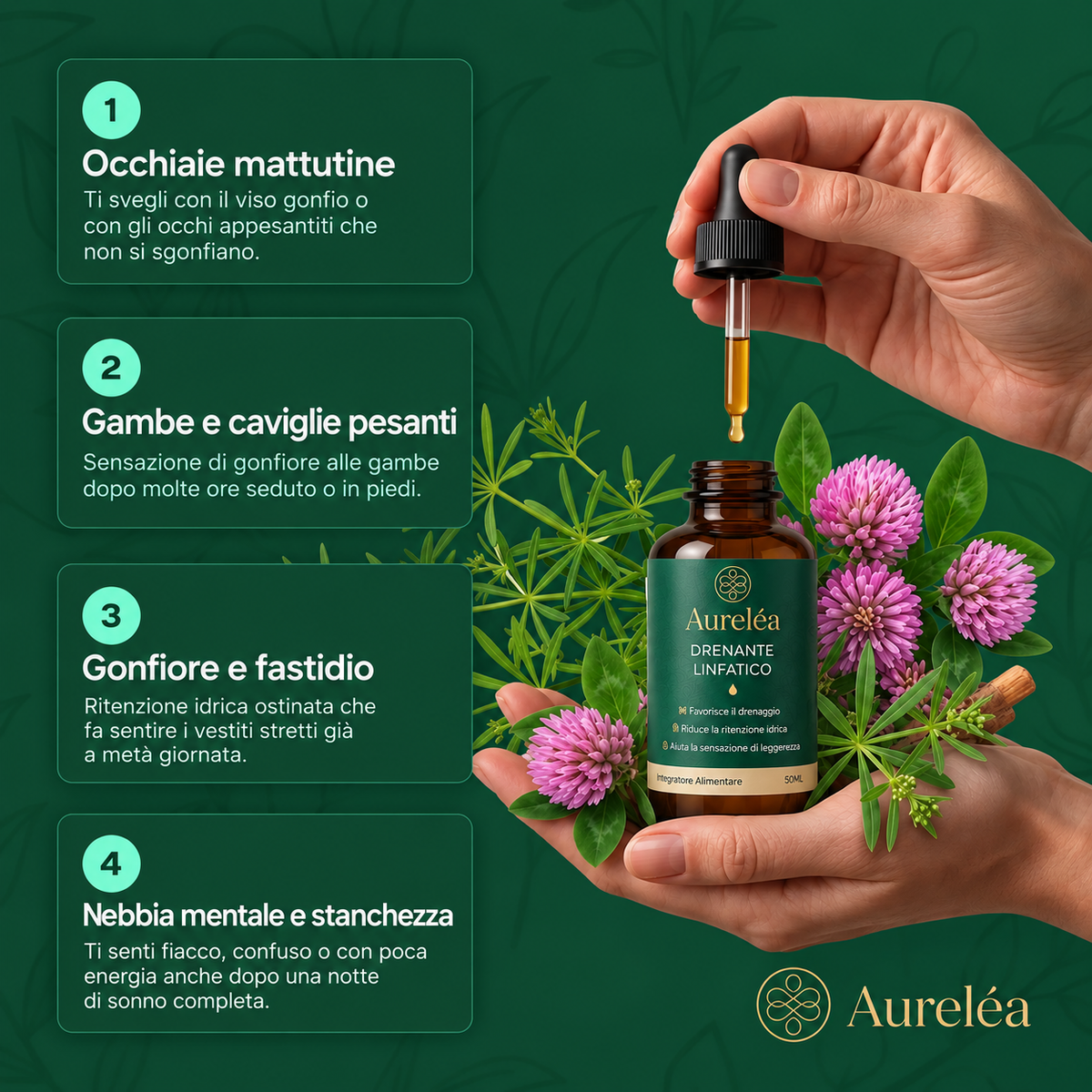 Aureléa® Gocce per il Drenaggio Linfatico