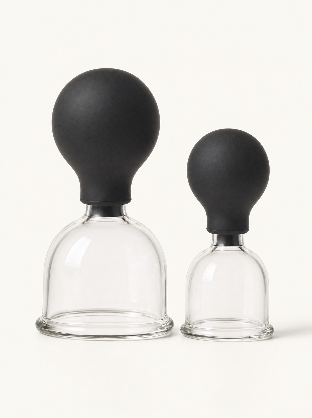Coppetta Drenante in vetro con bulbo in silicone, due misure